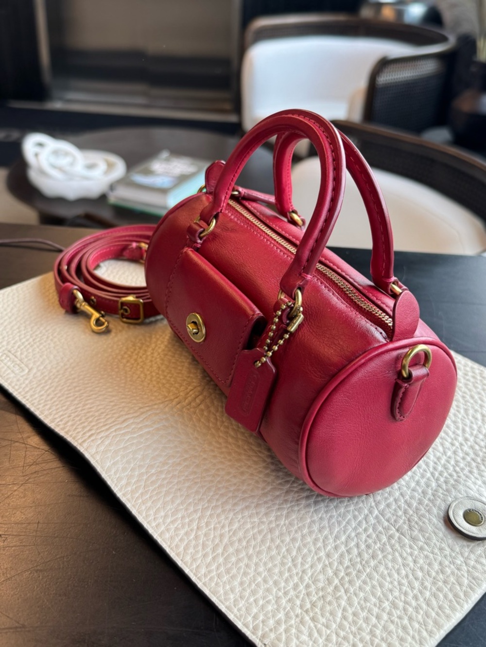 Coach Red Mini Barrel Bag 1941 Legacy Archive Limited Edition Cashin Rare - Picture 2 of 9